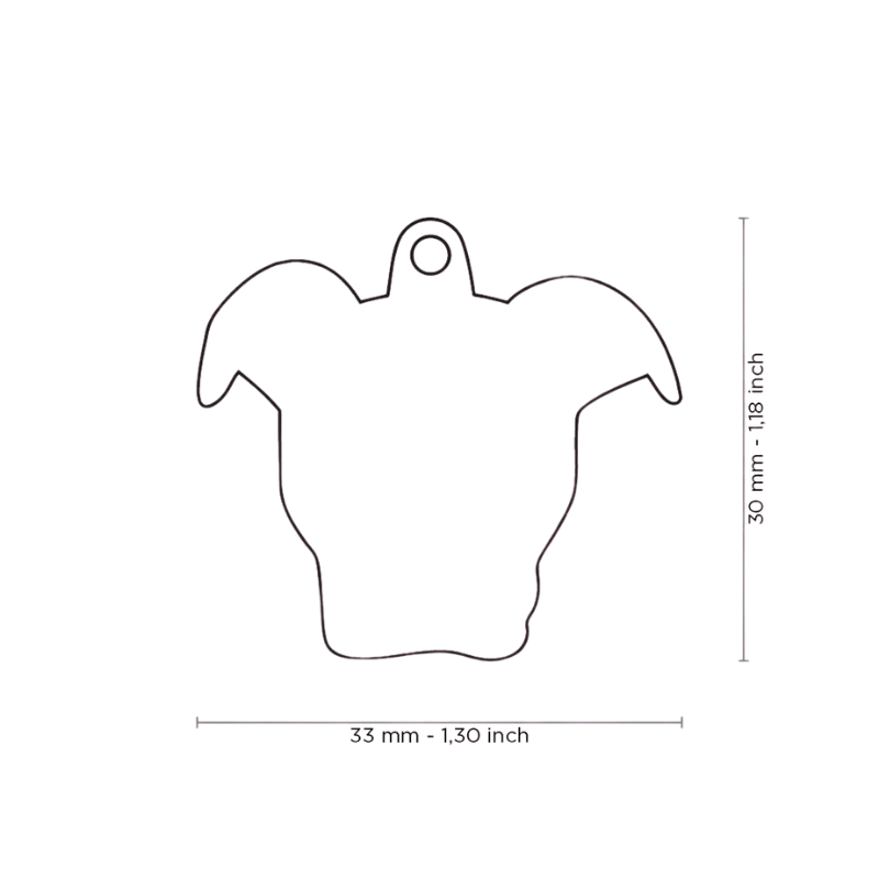 Médaille personnalisée - Pitbull - 33x30mm