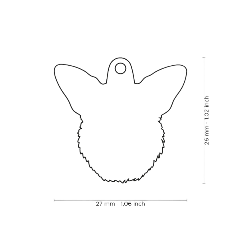 Médaille personnalisée - Corgi - 27x26mm