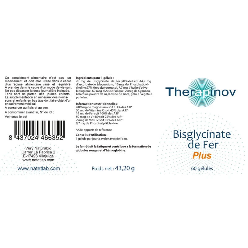 Bisglycinate de Fer Plus – L’Énergie et la Vitalité au Quotidien