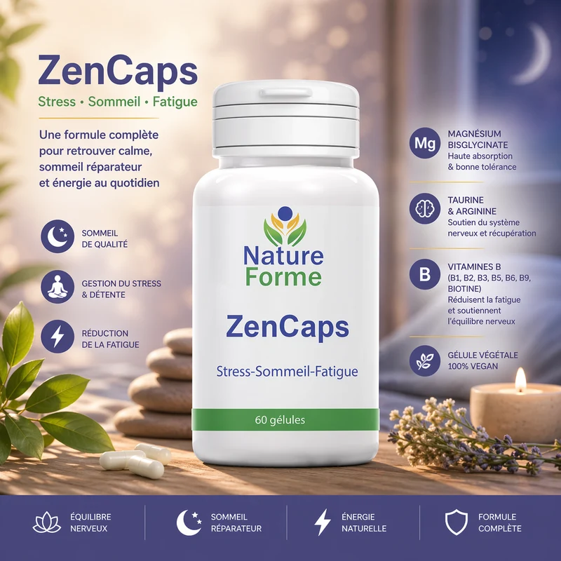 Zencaps Magnésium Bisglycinate – Sommeil, Stress et Fatigue