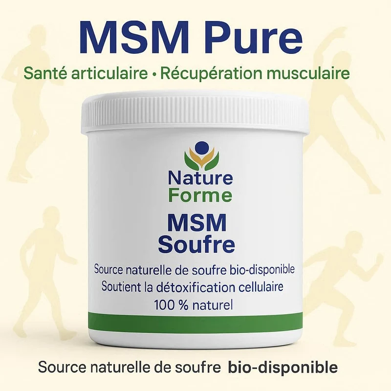 MSM (Méthyl Sulfonyl Méthane) Pur à 99,9% - Soutien Articulations & Cartilages