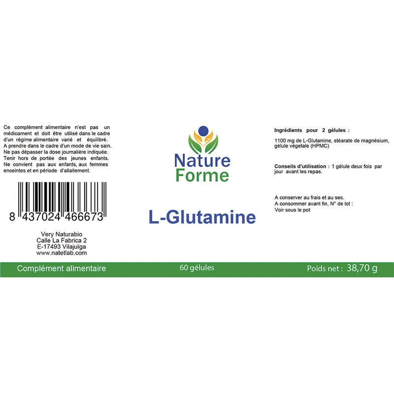L-Glutamine en Gélules : Confort Intestinal & Récupération Musculaire
