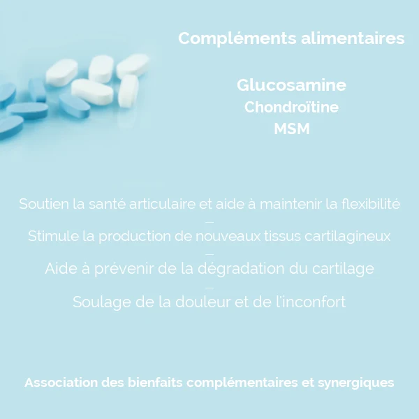 Glucosamine-Chondroïtine-MSM Vegan : Articulations & Cartilages