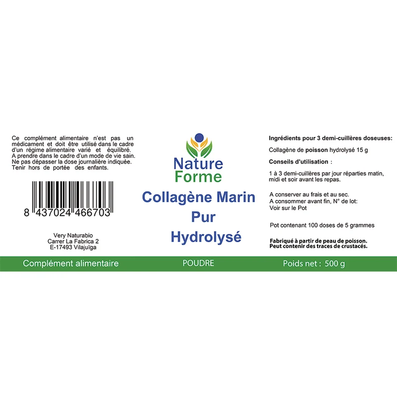 Collagène Marin Pur Hydrolysé Poudre : Peau & Articulations
