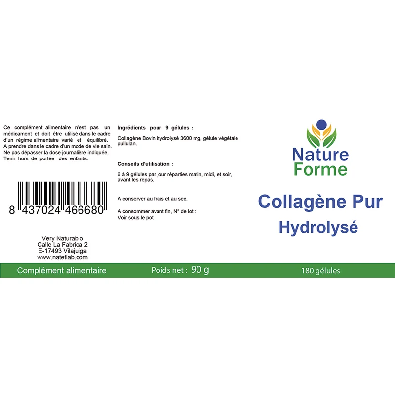 Collagène Pur Hydrolysé Gélules : Peau & Articulations