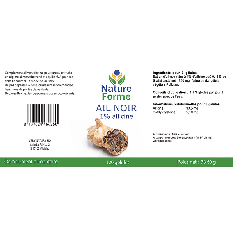 Ail Noir 1% Allicine : Cœur & Circulation