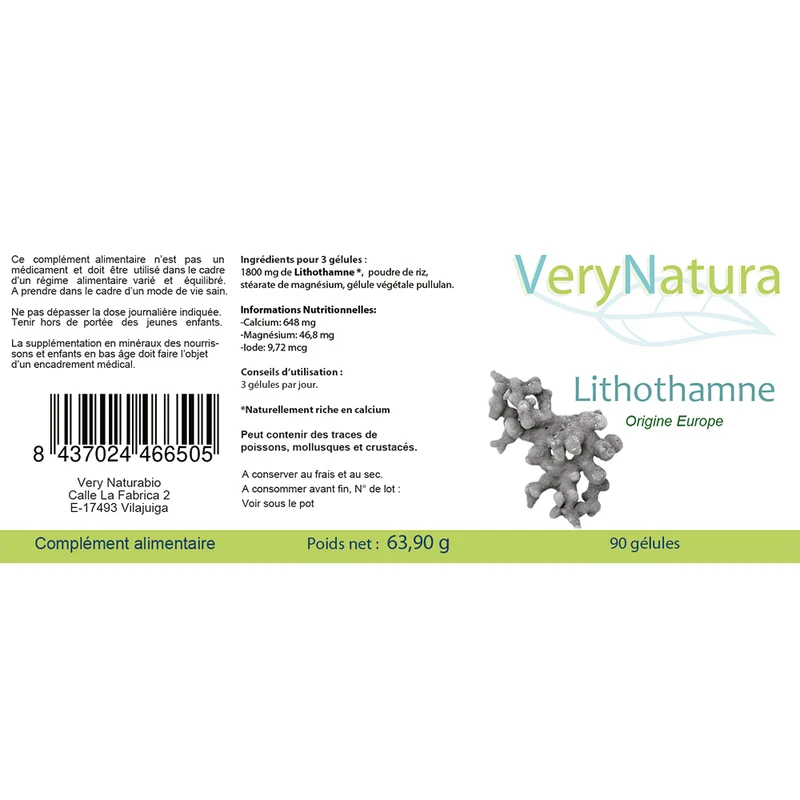 Lithothamne pur – Votre apport de calcium naturel pour des Os et Articulations en Santé