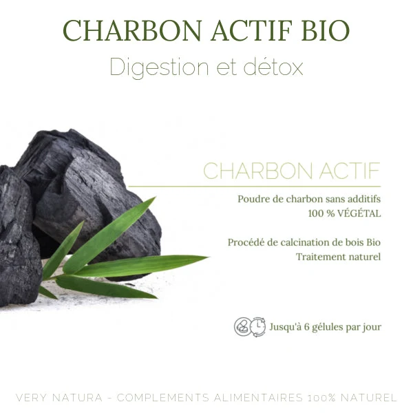 Charbon actif BIO en Poudre - Origine France - Digestion & Détox