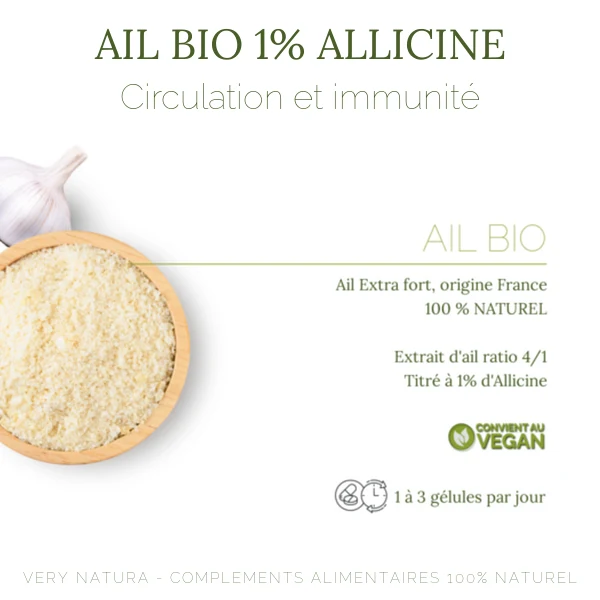 Ail Bio Extra Fort 1% Allicine - Allié Naturel pour le Cœur et l'Immunité
