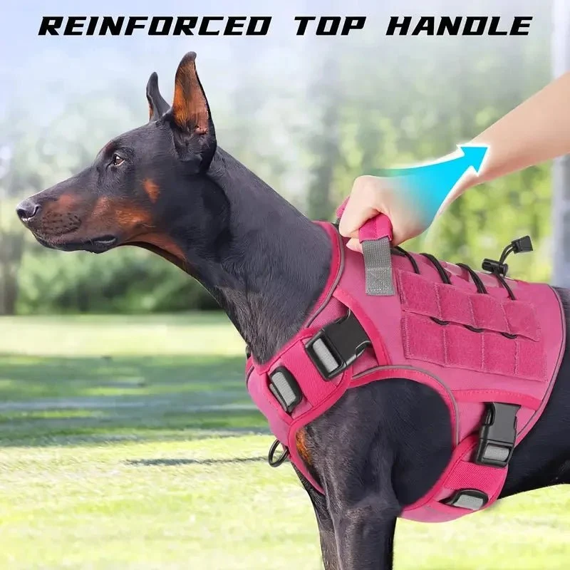 Harnais rose pour chien