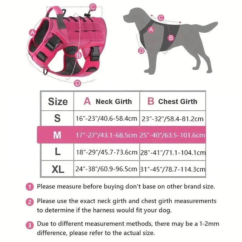 Harnais rose pour chien