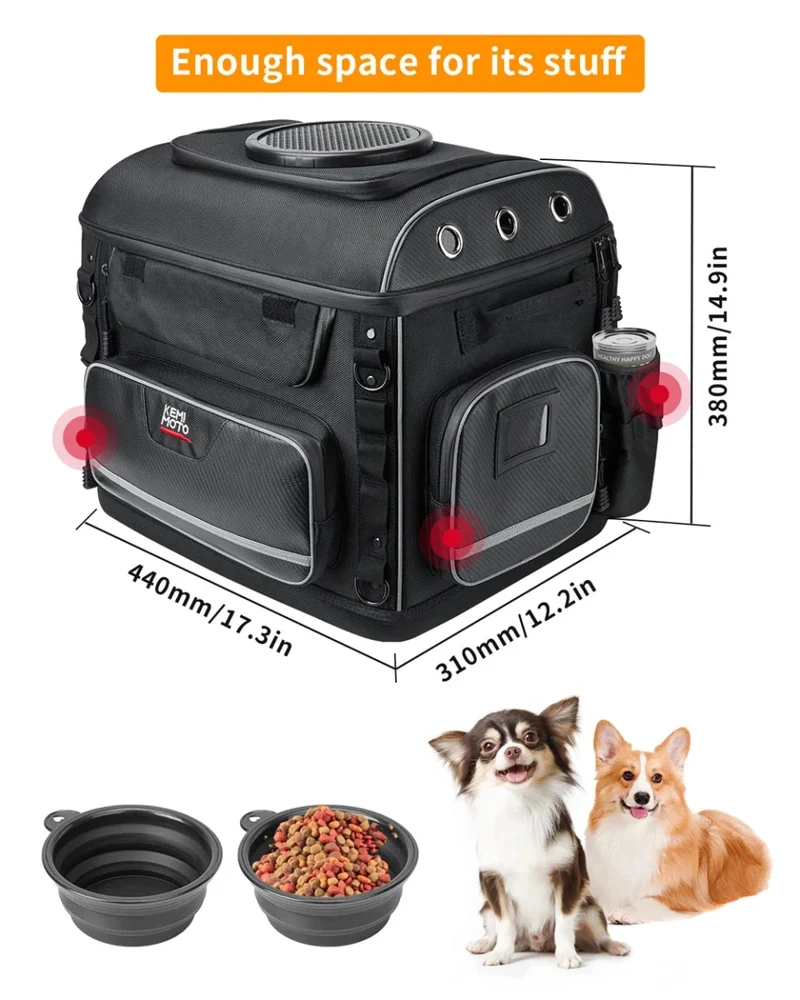 Panier moto pour chien