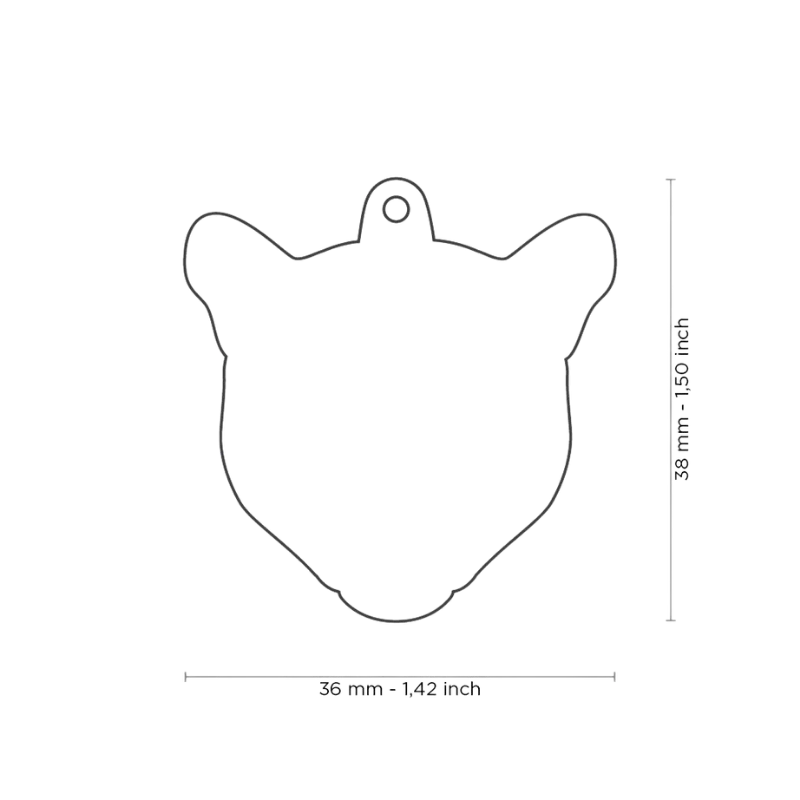 Médaille personnalisée - Wild Léopard - 36x38mm