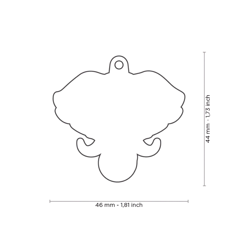 Médaille personnalisée - Wild Éléphant - 46x44mm