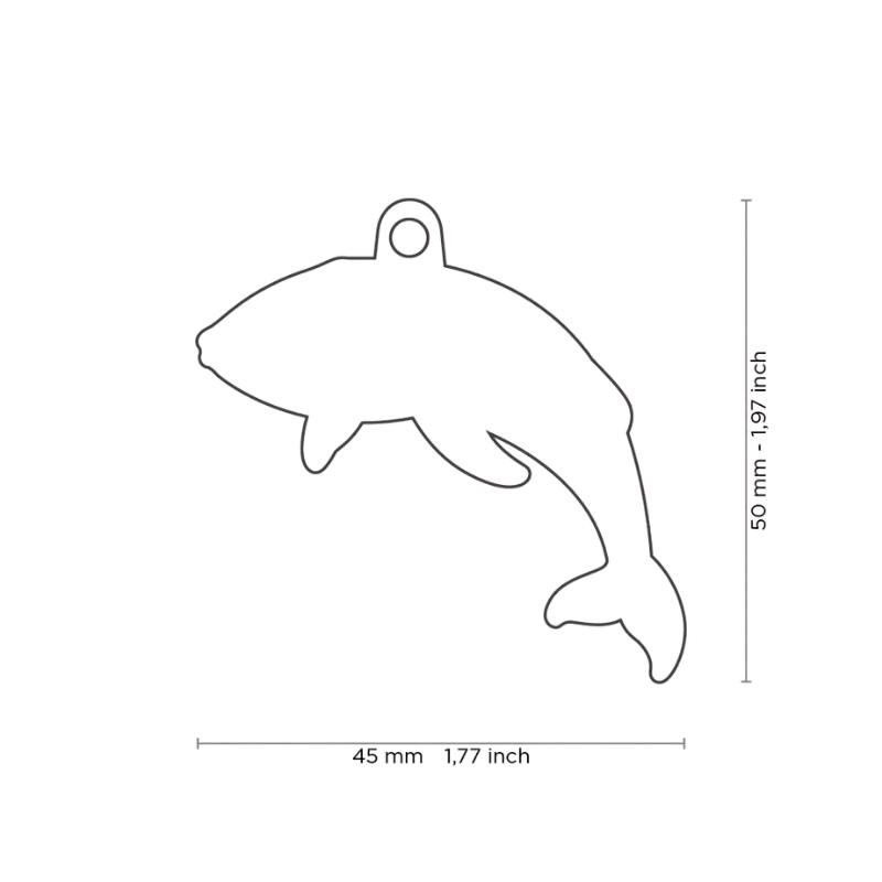 Médaille personnalisée - Wild Baleine - 45x50mm