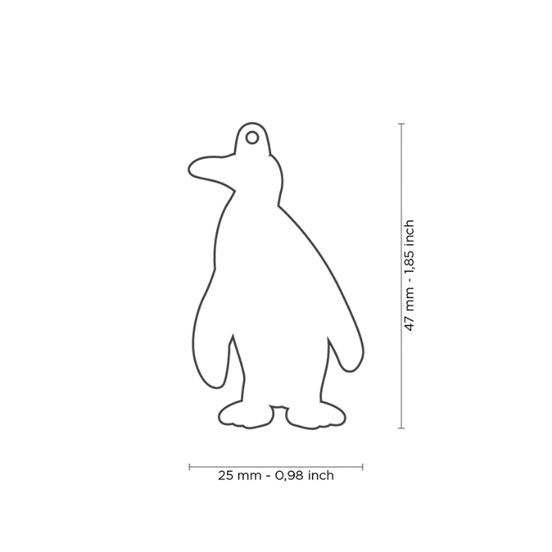 Médaille personnalisée - Wild Pingouin - 25x47mm