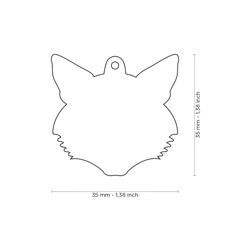 Médaille personnalisée - Wild Renard - 35x35mm