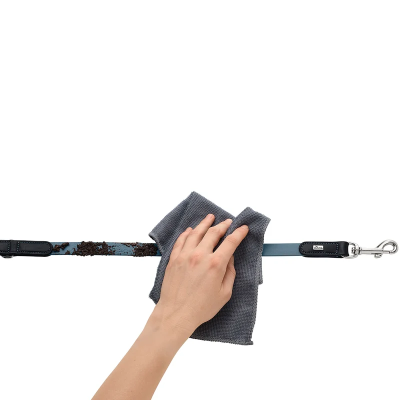 Verstellbare Führleine Wolmar BioThane® x Leder