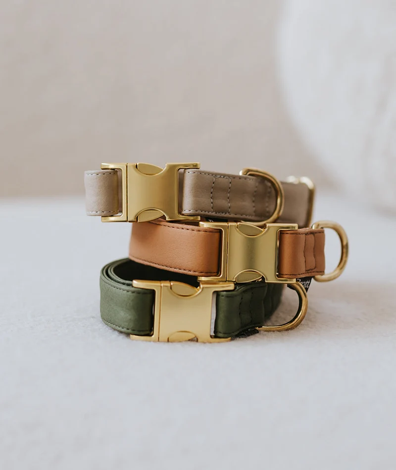 Collar perro Essence Taupe gold