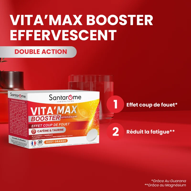 Vita'Max Booster Effervescent - 20 comprimés