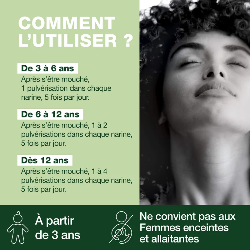 Spray nasal décongestionnant pour rhinite allergique