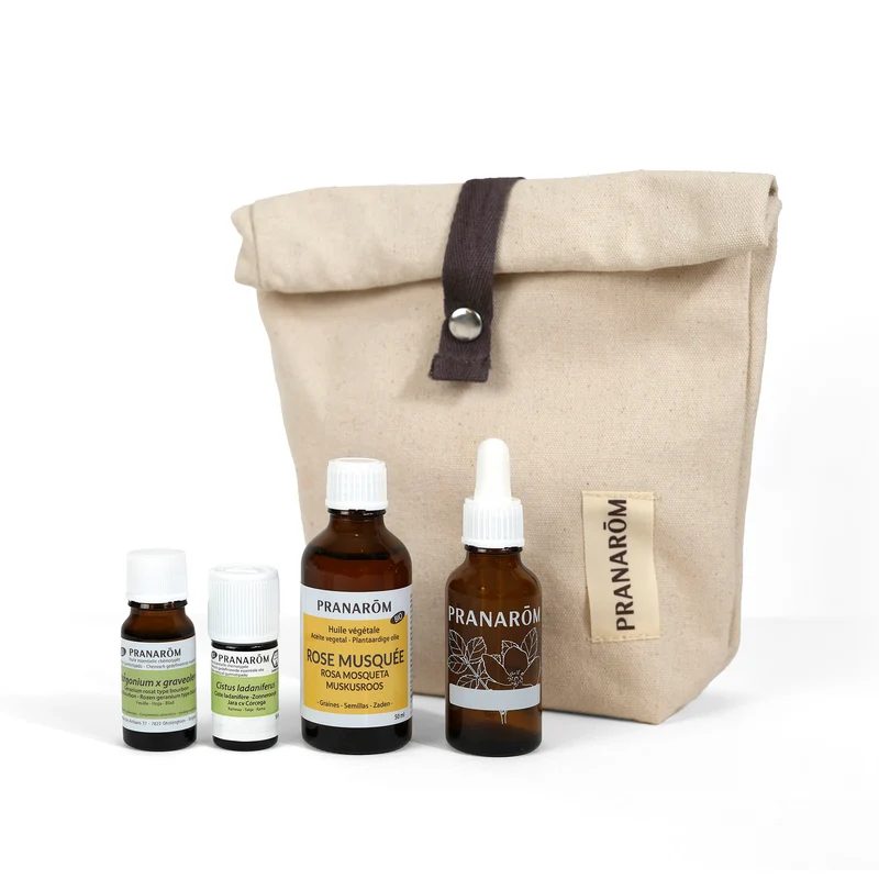 Sérum fermeté aux Huiles Essentielles - trousse et flacon pipette offerts