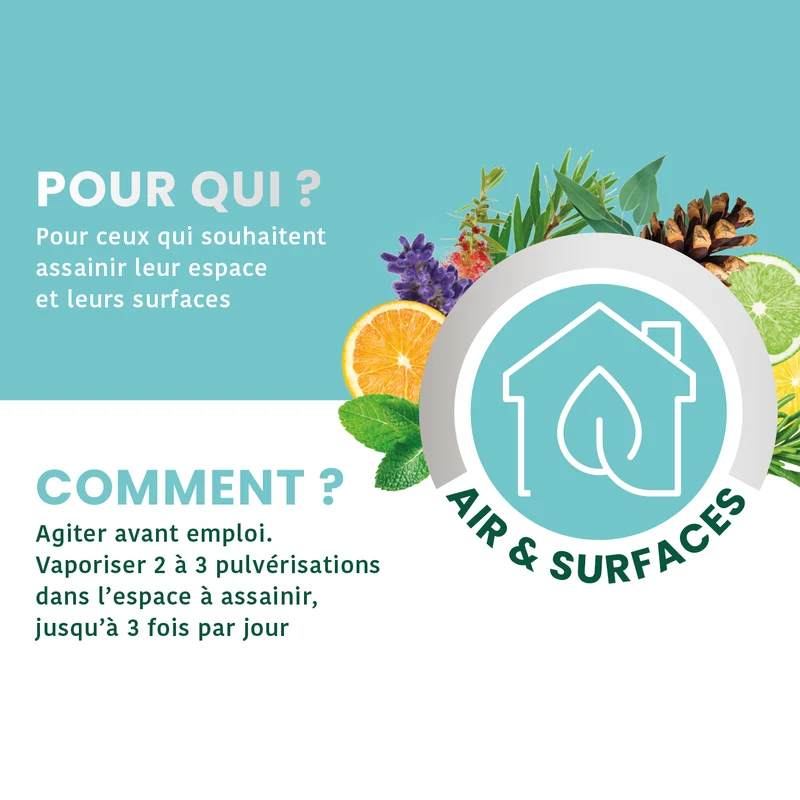 Spray Assainissant aux huiles essentielles Bio - 100 ml