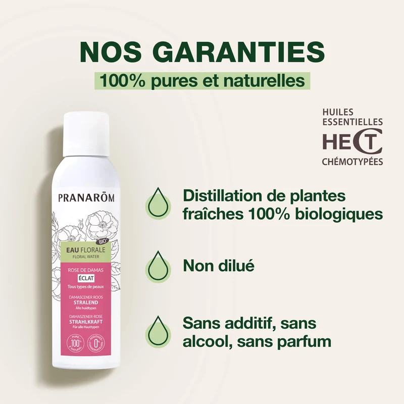 Eau florale de Rose de Damas - Bio