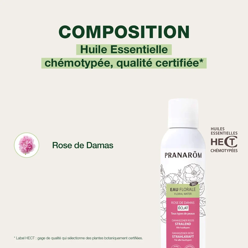 Eau florale de Rose de Damas - Bio
