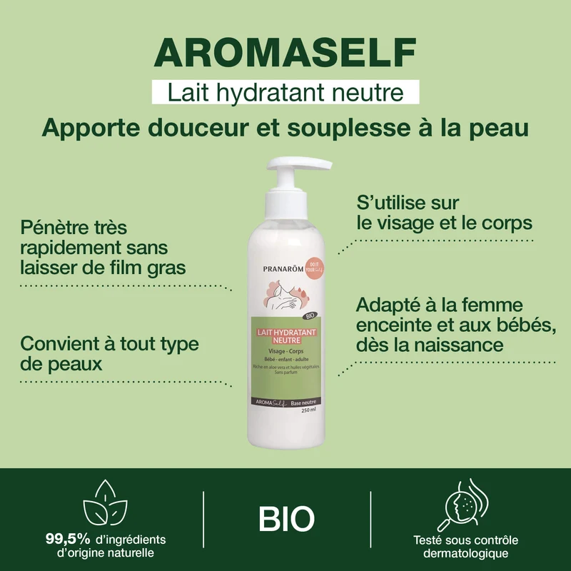 Lait hydratant neutre - Bio