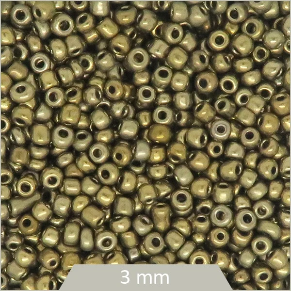 40 g de perles rocailles bronze métallisé 3 mm