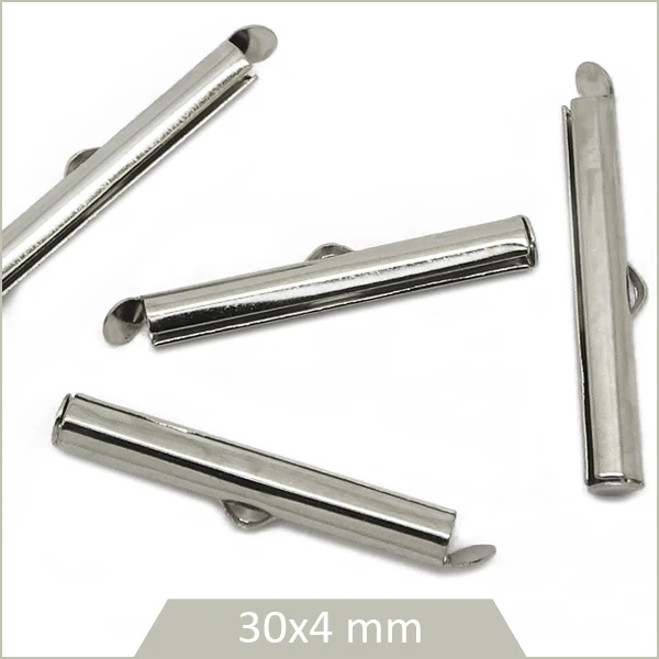 4 embouts tubes acier inoxydable 304 18k, 30 mm