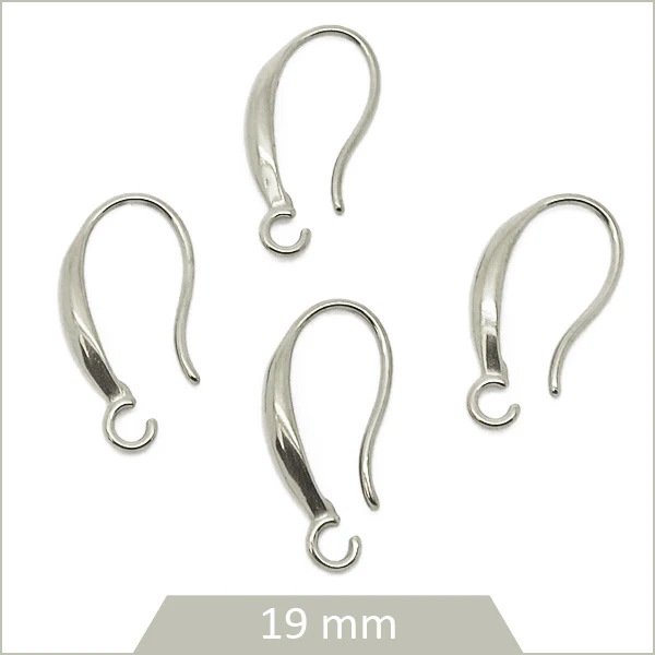 4 supports de boucles d'oreilles hameçon en acier inoxydable 304 18k