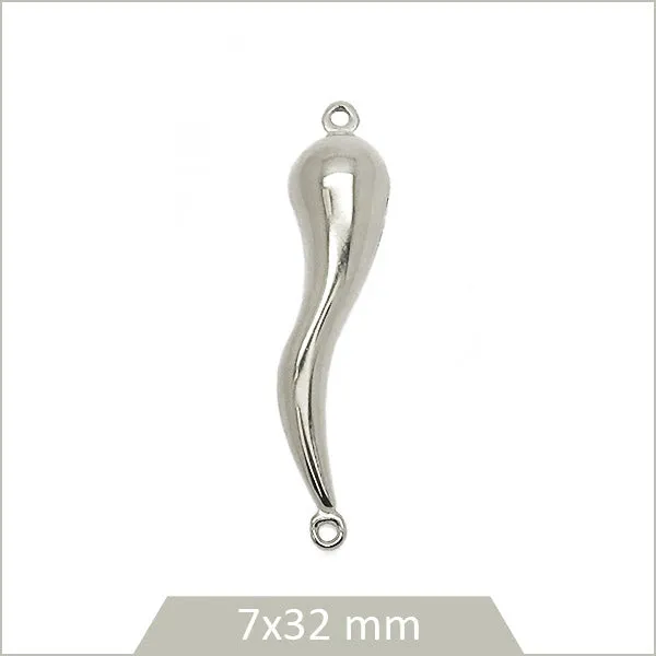 1 breloque corne d'abondance italienne en acier inoxydable 304