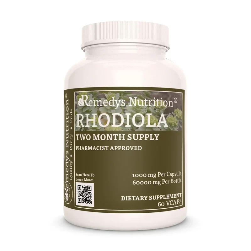 Racine de rhodiola 1000 mg, 60 capsules végétaliennes