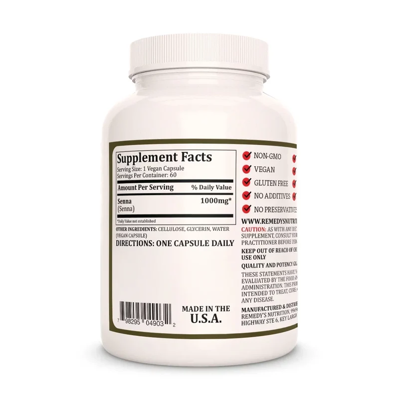 Séné 1000 mg, 60 gélules végétaliennes