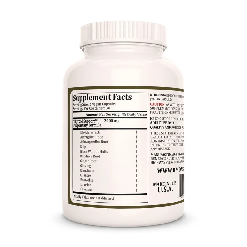 Thyroid Support™ 1000 mg, 60 capsules végétaliennes