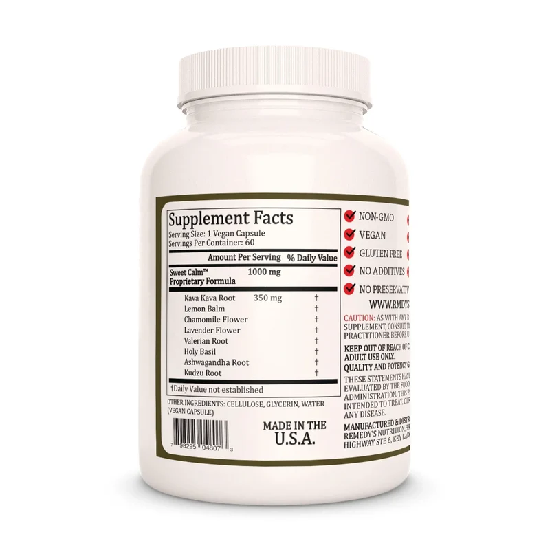 Sweet Calm™ 1000 mg, 60 capsules végétaliennes