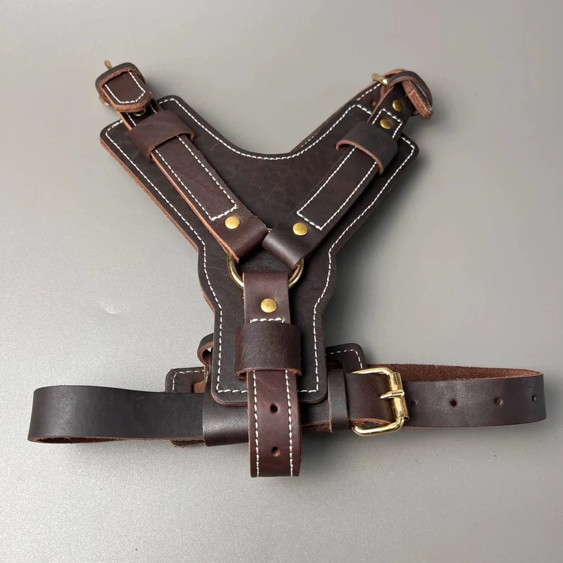 Harnais cuir chien en y