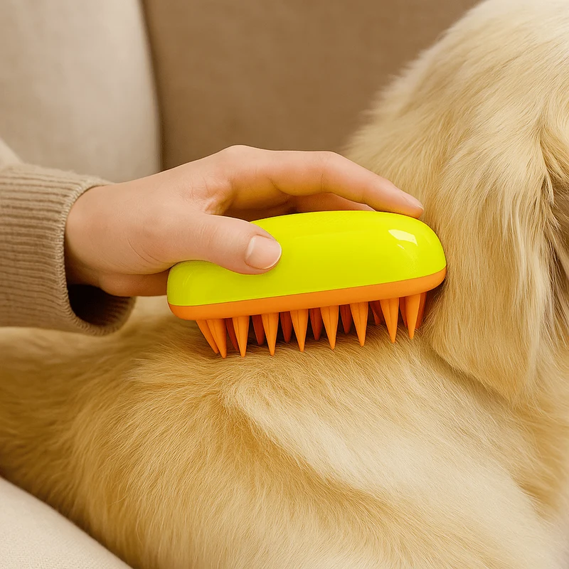Brosse à vapeur pour chien