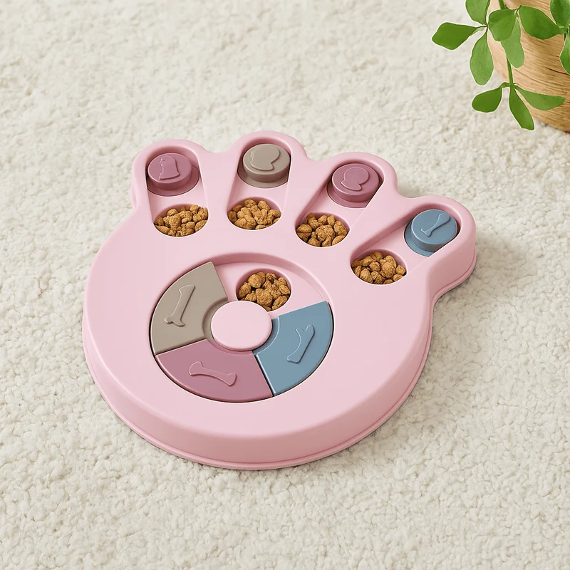 Puzzle en forme de patte pour chien