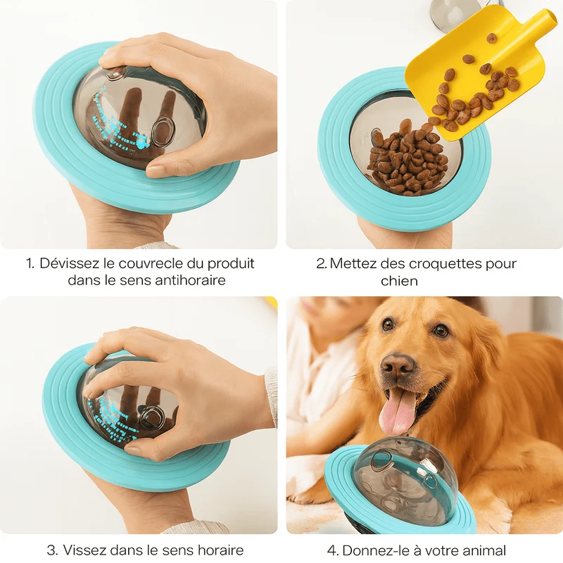 Jouet interactif à croquette pour chien