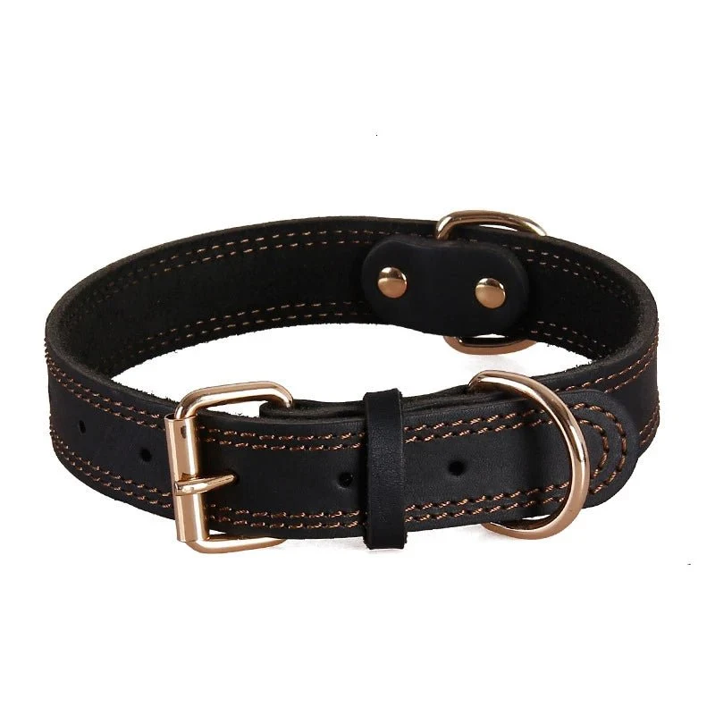 Collier chien cuir artisanal