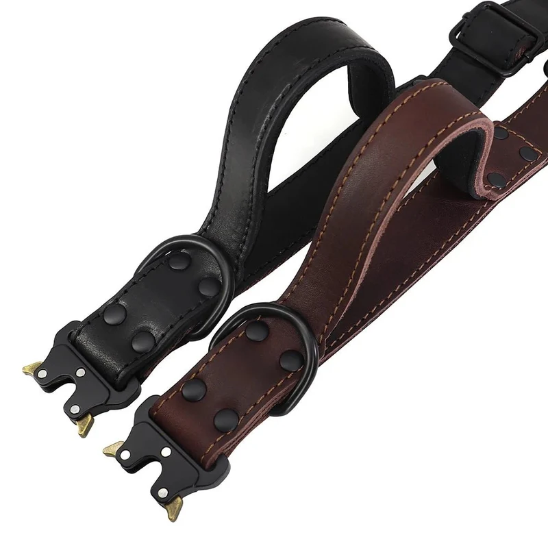 Collier chien cuir luxe