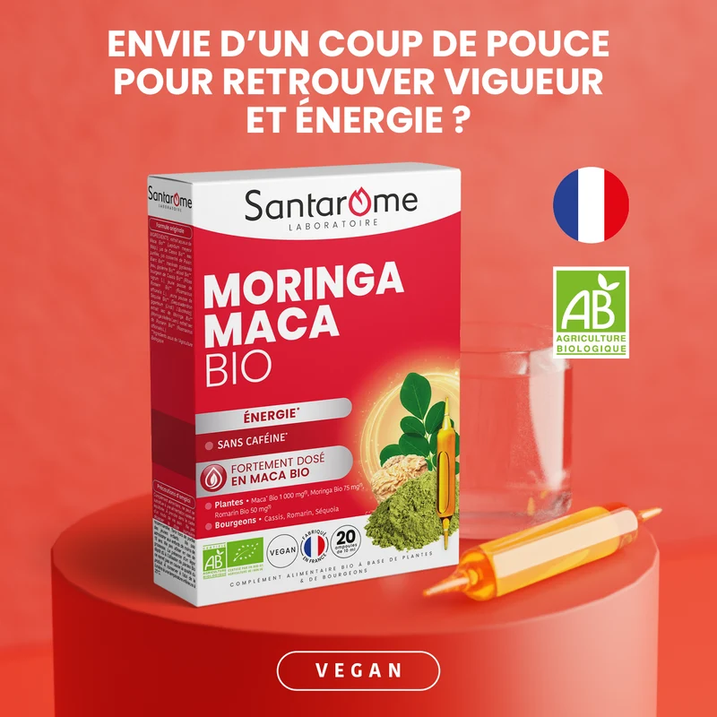 Moringa Maca Bio - 20 ampoules