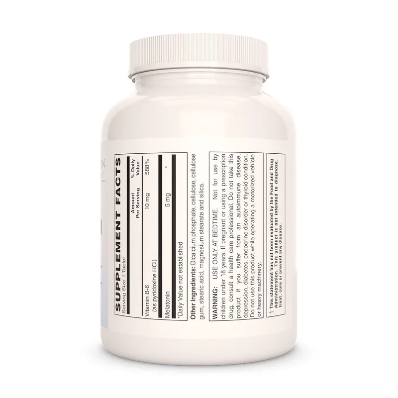 Complément de mélatonine : comprimés végétaliens de 3 mg, 5 mg et 10 mg