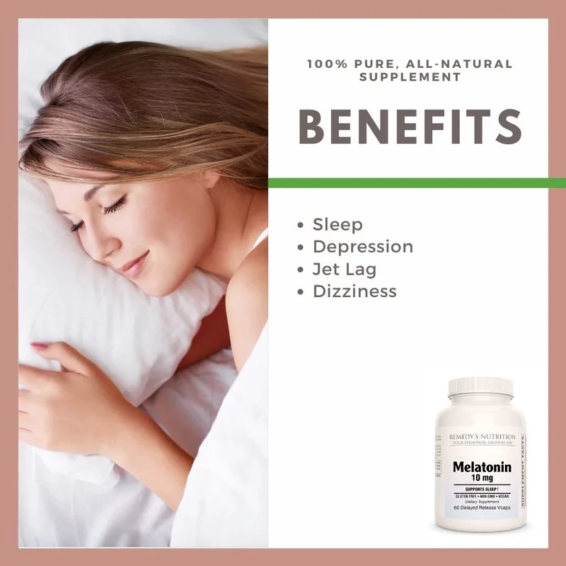 Complément de mélatonine : comprimés végétaliens de 3 mg, 5 mg et 10 mg