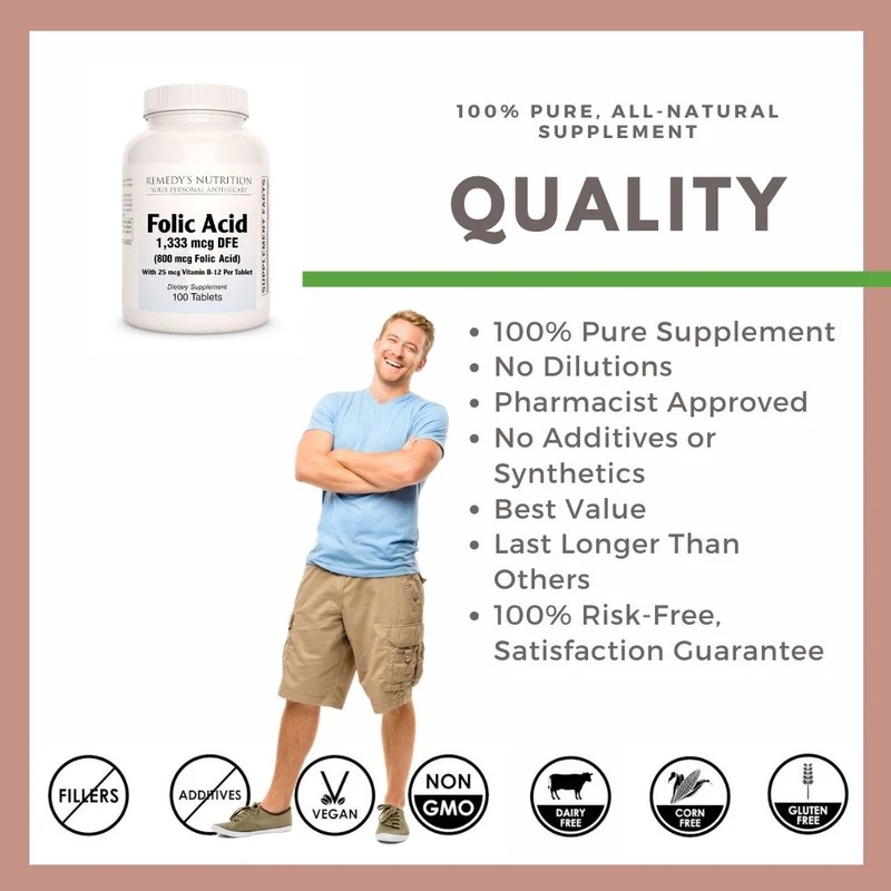 Capsules d'acide folique 1,333 XNUMX mcg