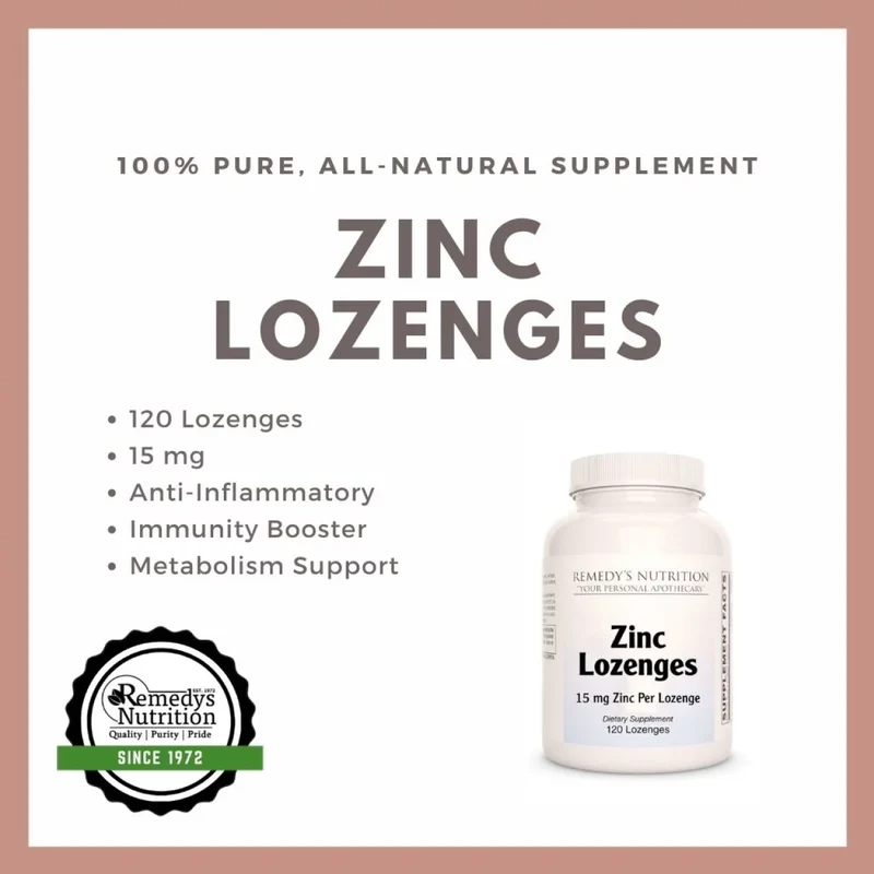 Pastilles de zinc 15 mg, 60 et 120 pastilles