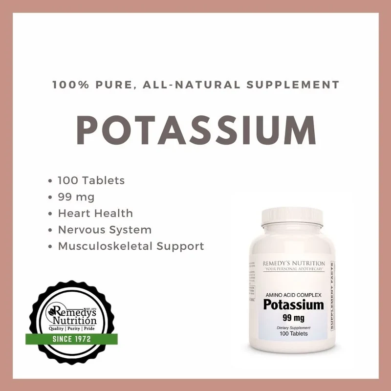 Comprimés de potassium 99 mg, 100 comprimés